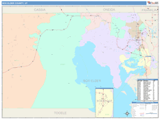 Box Elder County, UT Digital Map Color Cast Style